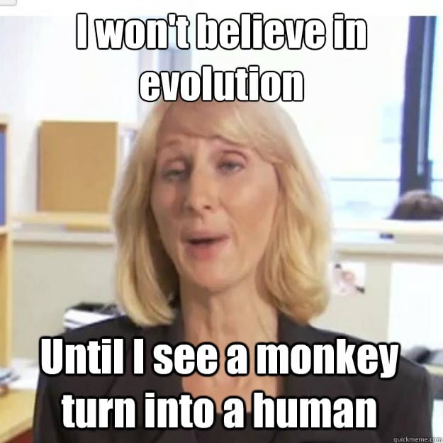 You can't watch evolution happening